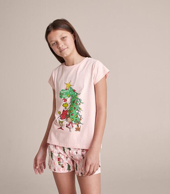 Kids Christmas Grinch Family Matching Cotton Pyjama Set