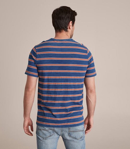 Striped Indigo Dyed T-Shirt