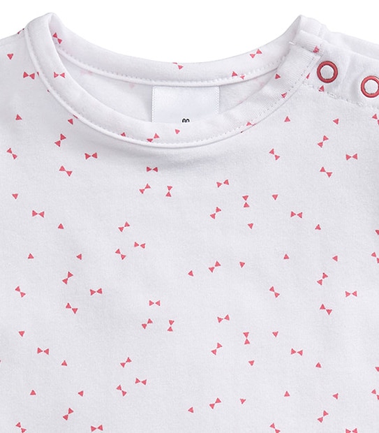 Girls' Short Sleeve Bow Print T-Shirt 3 of 3