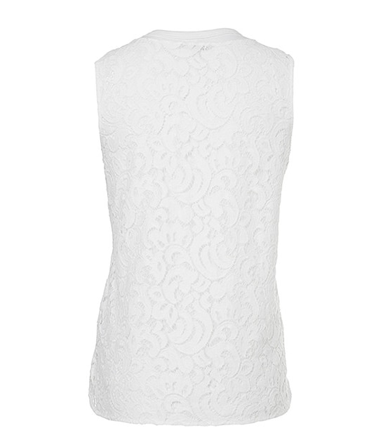 Lace Tank - White