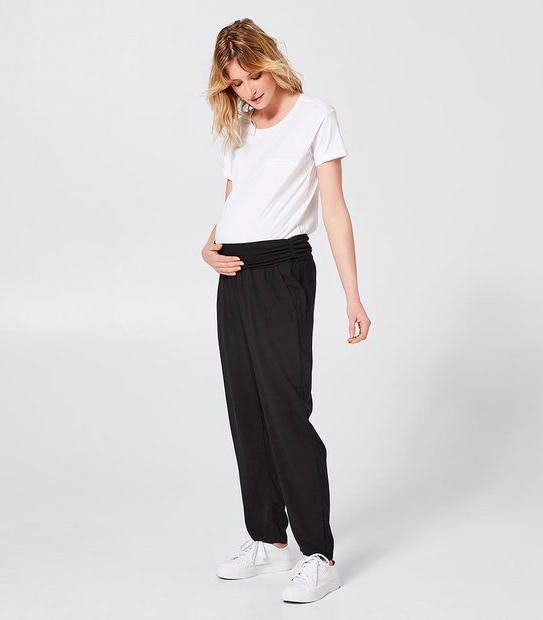 Maternity Over The Belly Jogger Pants - Black