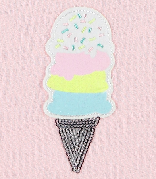Girls' Flutter Sleeve Ice Cream T-Shirt 3 of 3