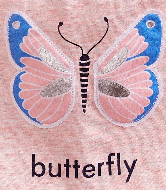 Girls' Short Sleeve Butterfly T-Shirt