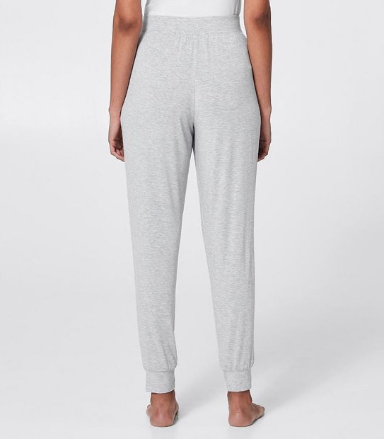 Full Length Bamboo Cuffed Sleep Pants - Grey