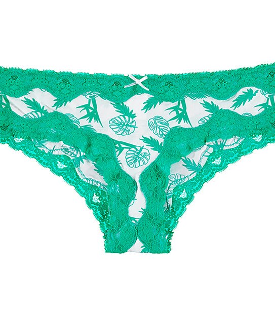 Microfibre Cheeky Cut Bikini Briefs - Atlantis Green