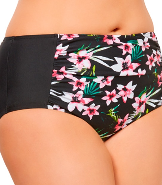 Belle Curve Bikini Briefs - Tropical Pink