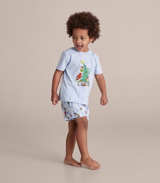 Kids Christmas Grinch Family Matching Cotton Pyjama Set