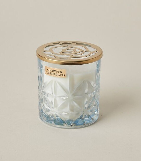 Faceted Glass Candle
