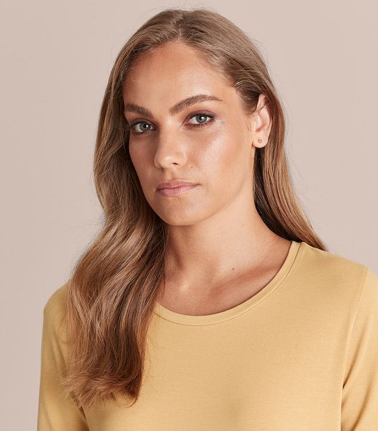 Organic Cotton Long Sleeve Crew Neck T-Shirt