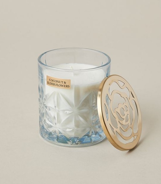 Faceted Glass Candle