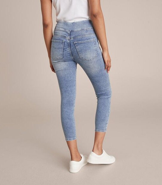 Lydia High Rise Crop Length Denim Jeggings 