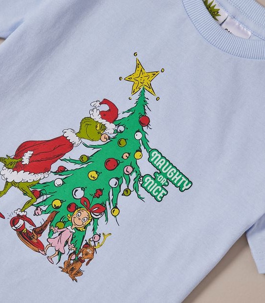 Kids Christmas Grinch Family Matching Cotton Pyjama Set
