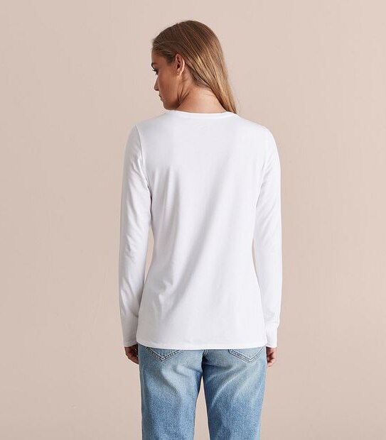 Organic Cotton Long Sleeve Crew Neck T-Shirt