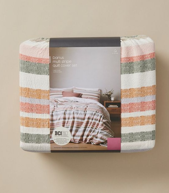 Darius Multi Stripe Quilt Cover Set