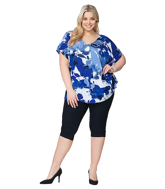 Belle Curve Capri Jeggings - Indigo 2 of 5