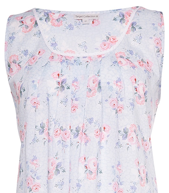 Traditional Nightie - Floral Blue 3 of 3