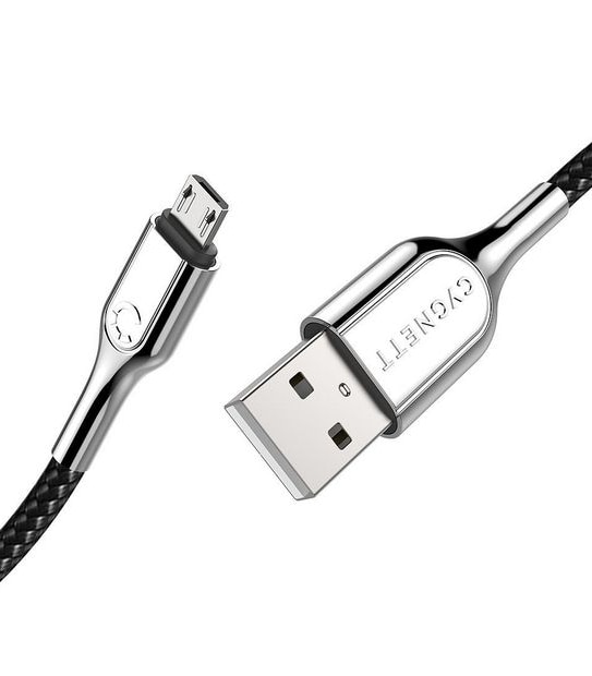 Cygnett Armoured Micro USB to USB-A Braided Cable 1M Black