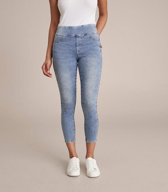 Lydia High Rise Crop Length Denim Jeggings 