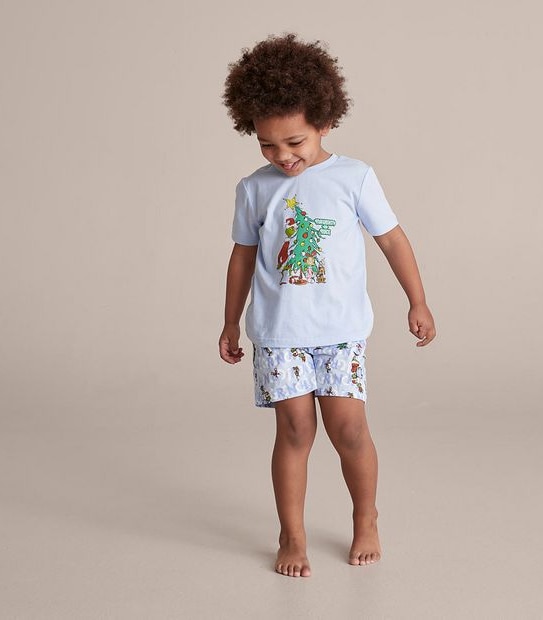 Kids Christmas Grinch Family Matching Cotton Pyjama Set