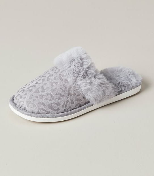 Womens Shiv Leopard Scuff Slippers