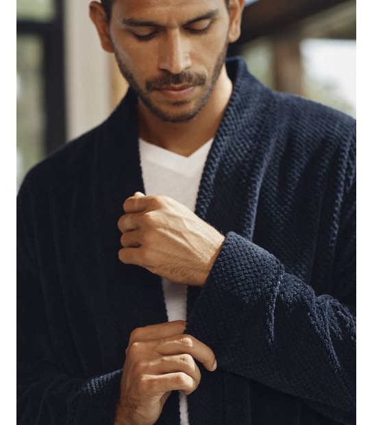Fleece Jacquard Dressing Gown
