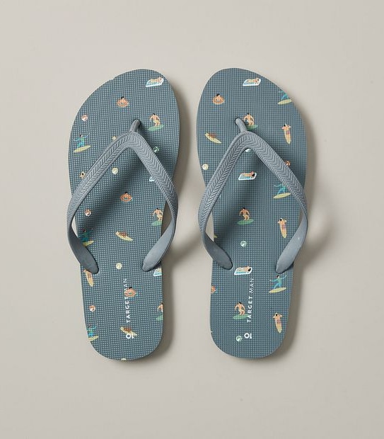 Mens Maui Printed Recycled Thongs