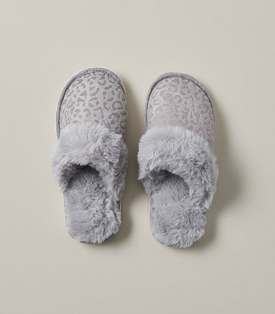 Womens Shiv Leopard Scuff Slippers