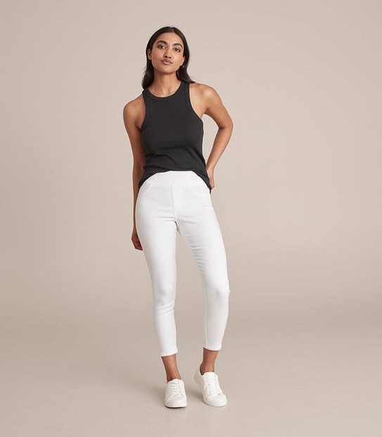 Lydia High Rise Crop Length Denim Jeggings 