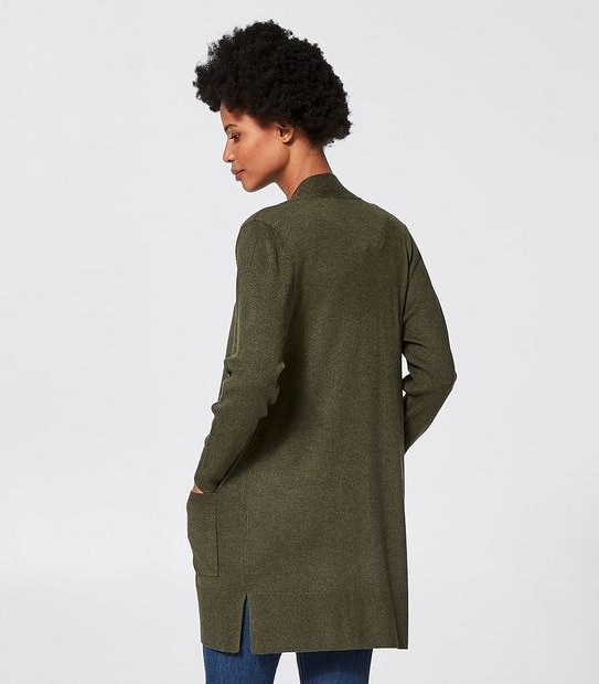 Edge-To-Edge Cardigan - Khaki Green