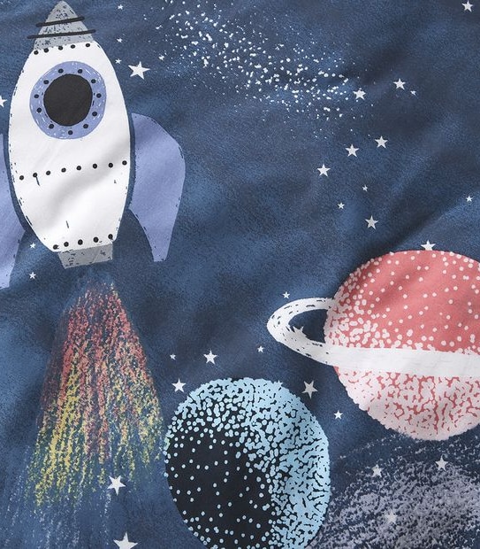 Outer Space Quilt Cover Set - Double Bed