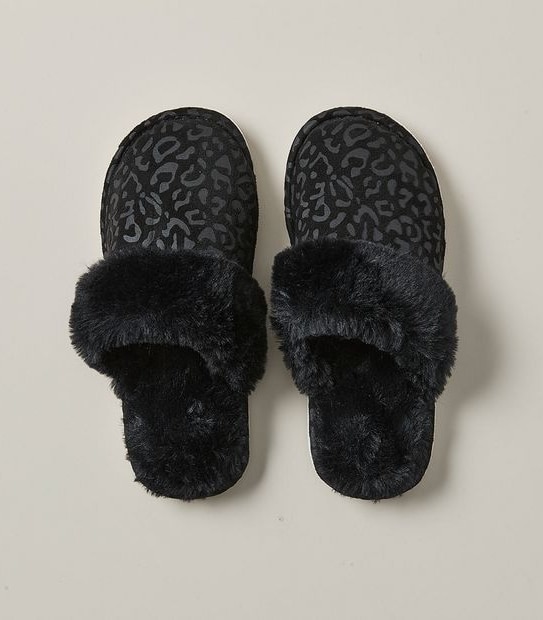 Womens Shiv Leopard Scuff Slippers