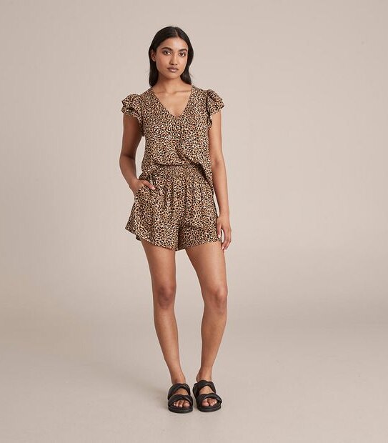 Shirred Waist Shorts