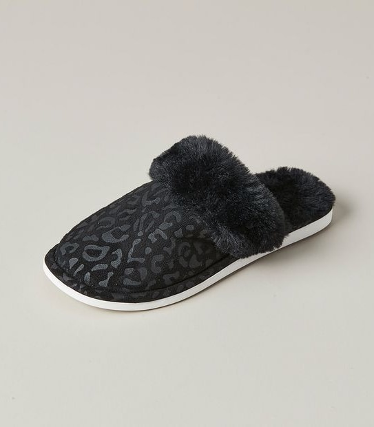 Womens Shiv Leopard Scuff Slippers