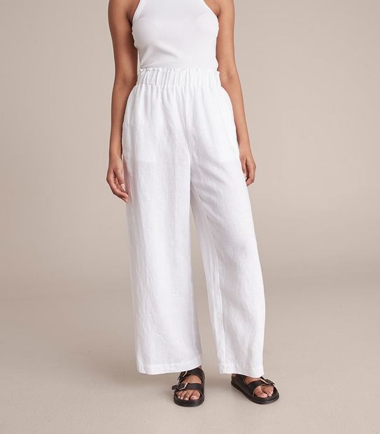 European Linen Wide Leg Pants