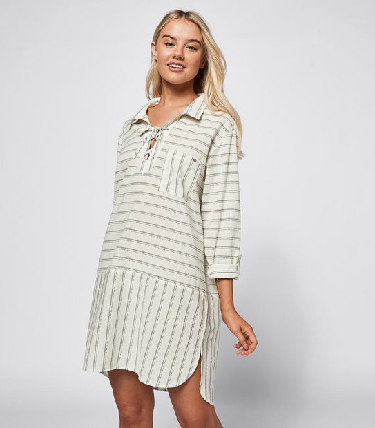 Piping Hot Striped Cover Up Dress