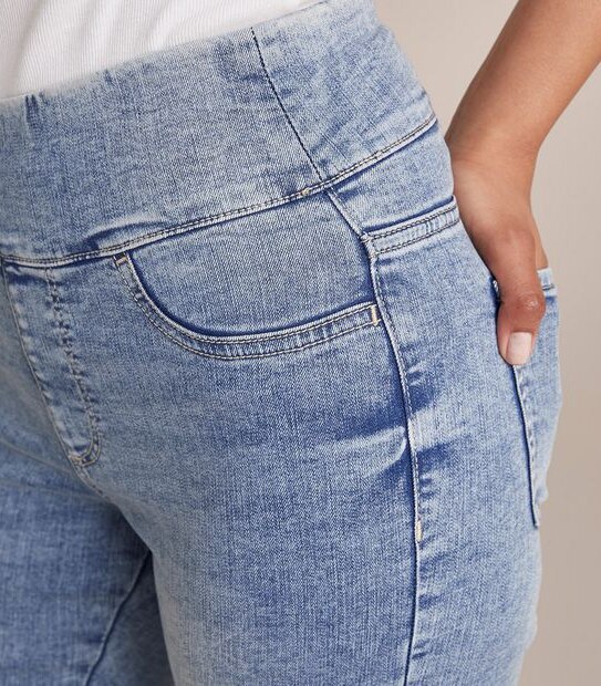 Lydia High Rise Crop Length Denim Jeggings 