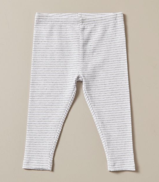 Baby Organic Cotton Rib Stripe Leggings 3 of 3