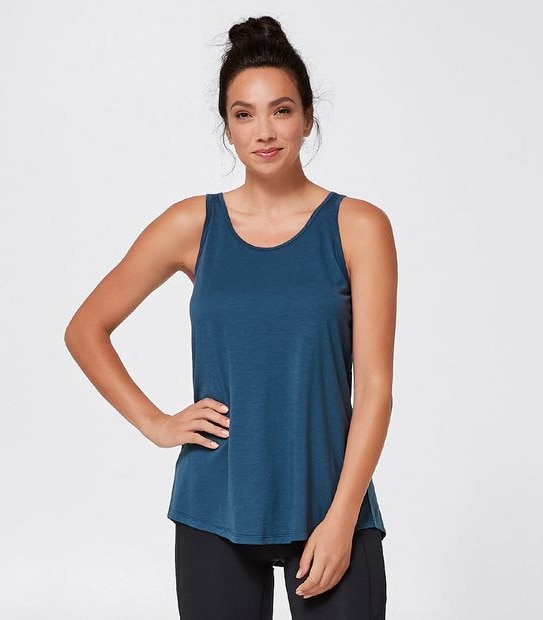 Active Crossback Tank - Teal Blue
