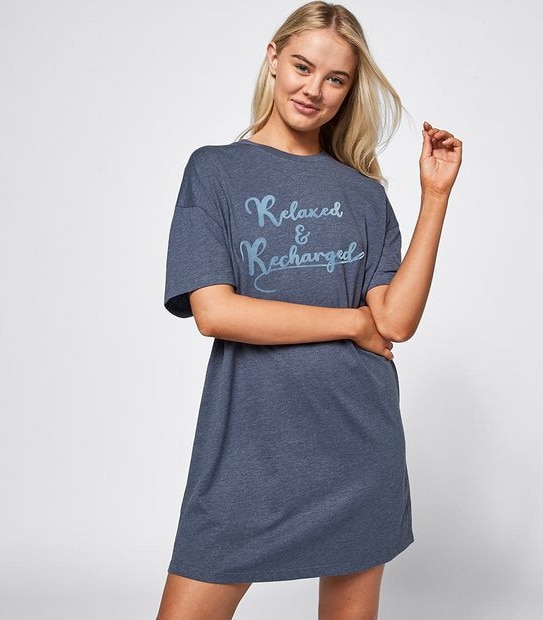 Lily Loves "Relax Recharge" T-Shirt Nightie