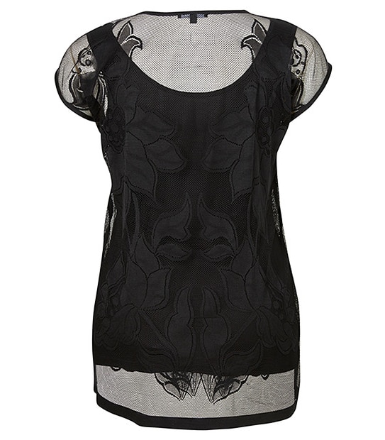Belle Curve Batwing Mesh Top