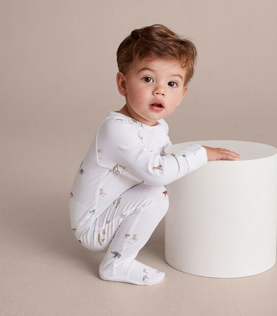 Baby Organic Cotton Print Coverall