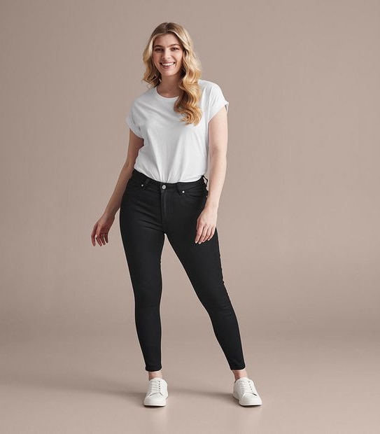 Skinny High Rise Crop Length Jeans