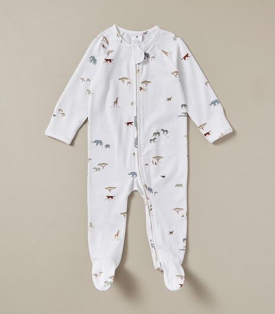 Baby Organic Cotton Print Coverall