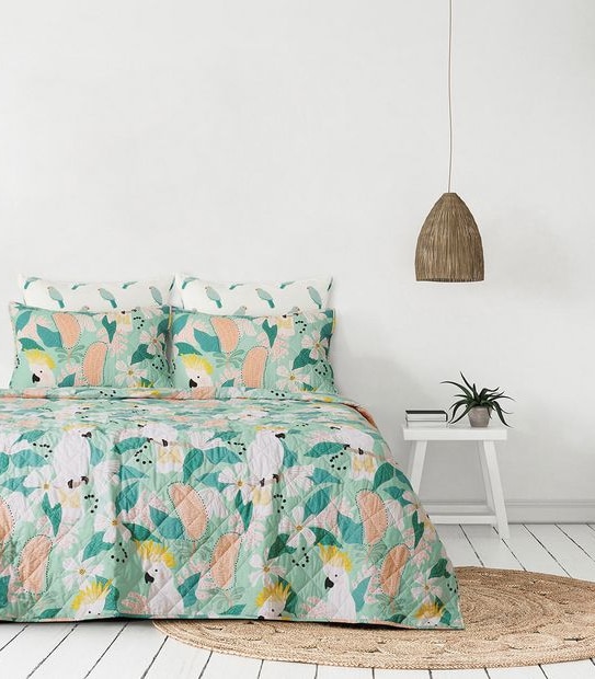 Mable Tan Cockatoo Coverlet