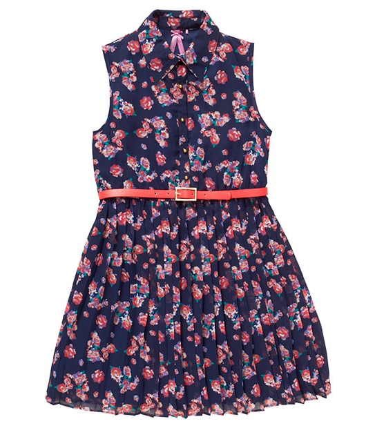 Material Girl Floral Pleated Dress