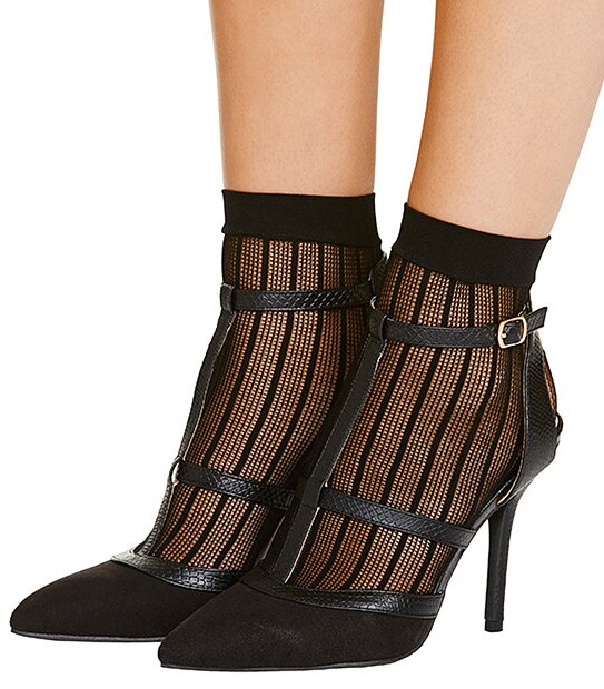 Striped Ankle Highs