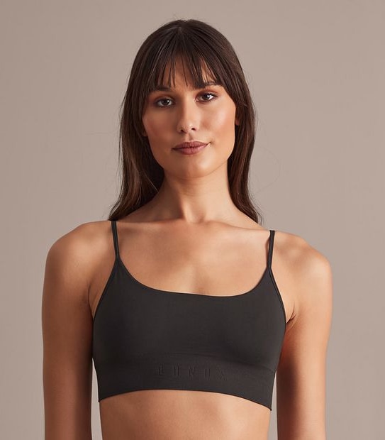 Bonds Bases Bralette Crop Top; Style: WT96T - Dusted Black