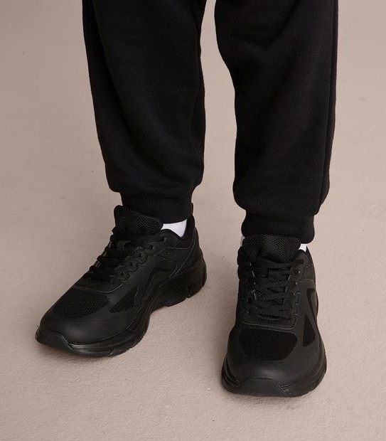 School Cuffed Fleece Trackpants