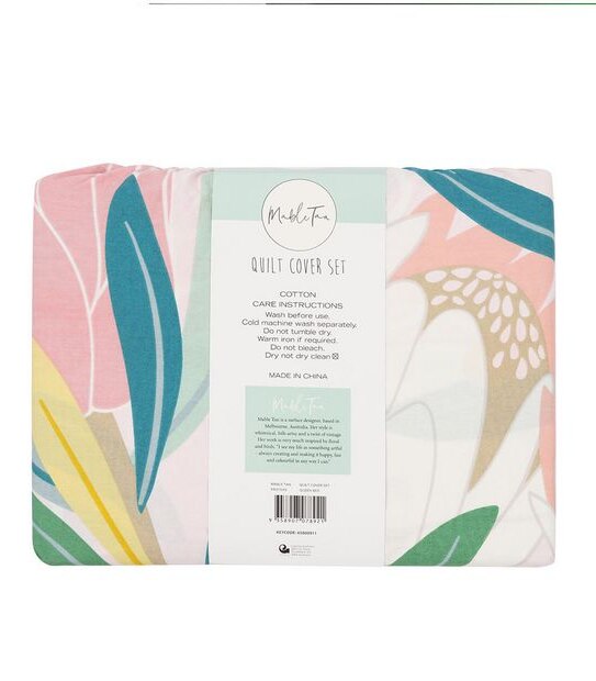 Mable Tan Quilt Cover Set - Proteas - Double Bed