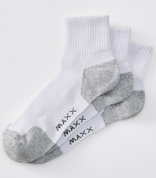 Maxx 3 Pack Performance Quarter Crew Socks